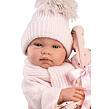 Llorens 84338 NEW BORN DIEVČATKO - realistická bábika bábätko s celovinylovým telom - 43 cm