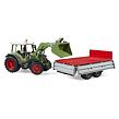 Bruder Traktor FENDT Vario + vůz, čelní nakladač